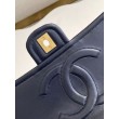 Qualità superiore replica Sweet Flap Chanel 24K Pelle di vacchetta oliata e cerata AS5145 Blu