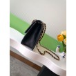 Borse Replica Sweet Flap Chanel 24K Pelle di vacchetta oliata e cerata AS5145 Nero