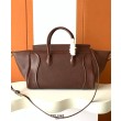 Borsa tote a spalla media Luggage Celine morbida pelle di agnello lucida malva