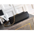 Borsa Tote Chanel 25k Classica con Patta Caviar Pelle di Vitello Nera Hardware Oro Borsa Tote Chanel 25k Classica con Patta Caviar Pelle di Vitello Nera Hardware Oro