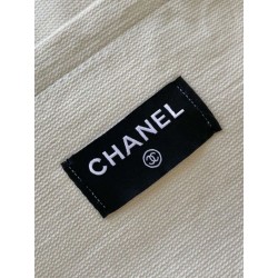 Borsa Tote Chanel Coco Beach con Borsa Piccola Agnello Bianco