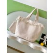 Borsa Tote Chanel Coco Beach con Borsa Piccola Agnello Bianco