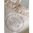 Borsa Tote Chanel Coco Beach con Borsa Piccola Agnello Bianco
