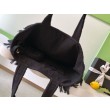 Borsa Tote Chanel Coco Beach con Borsa Piccola Agnello Nero