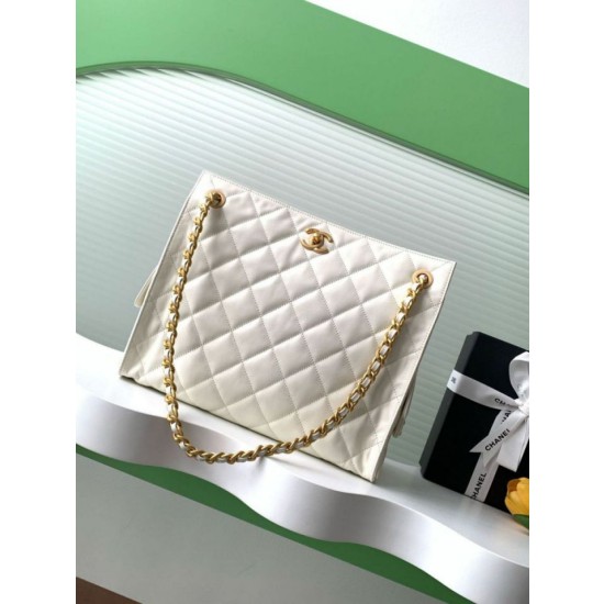 Borse Replica tote Chanel grande con tracolla a catena AS5303 Bianco