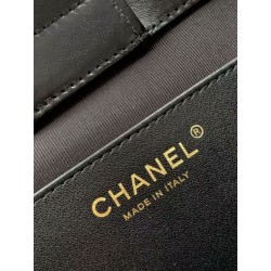 Borsa tote Chanel grande con tracolla a catena AS5303 Nero