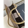 Borsa tote Chanel grande con tracolla a catena AS5303 Scamosciato Grigio