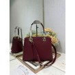 borsa tote Dior CD 26SS fiocco bordeaux