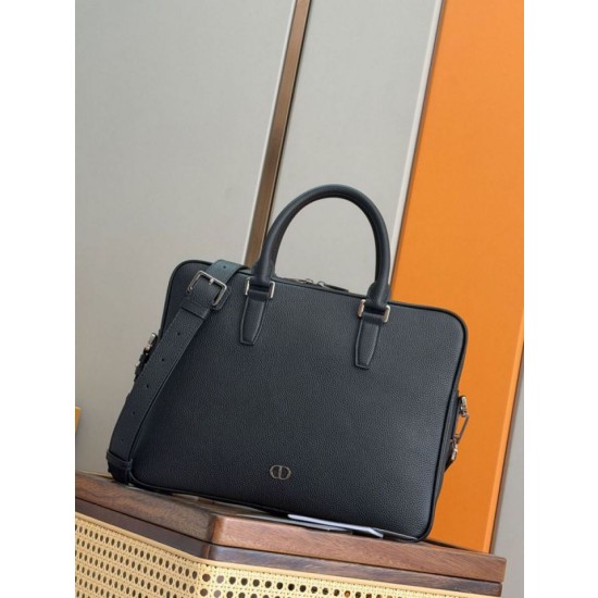 Borsa tote Dior CD Icon Uomo con cerniera nera