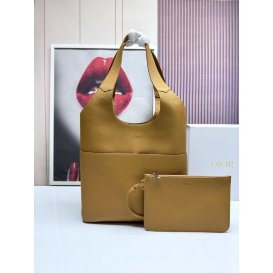 Imitazioni borse griffate tote Dior Privé Icons Uomo marrone in pelle di vitello