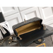 Chanel 25K Bora Pari all'originale replica a patta piccola con pallina dorata in pelle di agnello nera Chanel 25K Bora Pari all'originale replica a patta piccola con pallina dorata in pelle di agnello nera