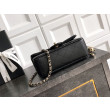 Chanel 25K Bora Pari all'originale replica a patta piccola con pallina dorata in pelle di agnello nera Chanel 25K Bora Pari all'originale replica a patta piccola con pallina dorata in pelle di agnello nera