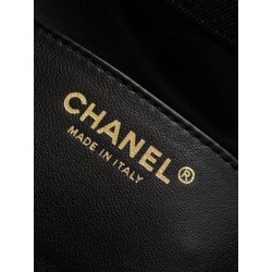 Chanel AS5293 Borsa Replica 1:1 a secchiello piccola Hobo Vintage con coulisse in denim nero