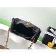 Chanel AS5293 Borsa Replica 1:1 a secchiello piccola Hobo Vintage con coulisse in denim nero
