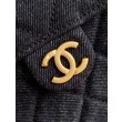 Chanel AS5293 Borsa Replica 1:1 a secchiello piccola Hobo Vintage con coulisse in denim nero