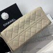 Chanel AS5293 Borsa a secchiello piccola Hobo Vintage con coulisse in pelle di vitello granata albicocca