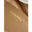 Chanel AS5293 Borse Firmate Replica a secchiello piccola Hobo Vintage con coulisse in pelle di vitello granata Bianco