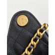 Chanel AS5293 Borse Replica a secchiello piccola Hobo Vintage con coulisse in pelle di vitello granata nera