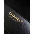 Chanel AS5293 Borse Replica a secchiello piccola Hobo Vintage con coulisse in pelle di vitello granata nera