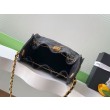 Chanel AS5293 Borse Replica a secchiello piccola Hobo Vintage con coulisse in pelle di vitello granata nera