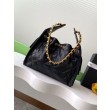 Chanel AS5293 Borse Replica a secchiello piccola Hobo Vintage con coulisse in pelle di vitello granata nera