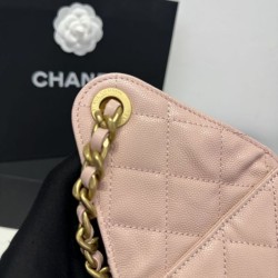 Chanel AS5293 Borse Imitazioni a secchiello piccola Hobo Vintage con coulisse in pelle di vitello granata rosa