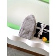 Chanel AS5293 Borsa a secchiello piccola Hobo Vintage con coulisse in pelle scamosciata grigia