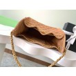 Chanel AS5293 Borse Imitazioni a secchiello piccola Hobo Vintage con coulisse in pelle scamosciata marrone