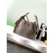 Chanel AS5293 Borse Replica Alta Qualità a secchiello piccola Hobo Vintage con coulisse in pelle scamosciata viola chiaro
