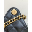 Chanel AS5293 Borsa a secchiello piccola Hobo Vintage con coulisse in vacchetta nera