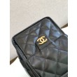 Chanel AS5293 Borsa a secchiello piccola Hobo Vintage con coulisse in vacchetta nera