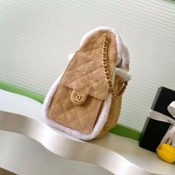 Replica Chanel 25c AS5293 Bora Pari all'originale replica a secchiello Hobo Teddy Bear Imitazione Marrone Imitazioni Replica qualità specchio Chanel 25c AS5293 Bora Pari all'originale replica a secchiello Hobo Teddy Bear Imitazione Marrone