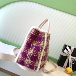 Replica Borse Alta Qualità Shopping Chanel 25N AS5689 in Tweed Agnello Coco Neige Viola Imitazioni Replica qualità specchio Borse Alta Qualità Shopping Chanel 25N AS5689 in Tweed Agnello Coco Neige Viola