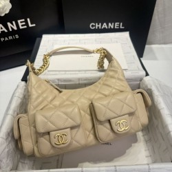 Replica Qualità premium Borse Chanel 25C Matelasse Hobo AS5339 AS5302 Albicocca Imitazioni Replica qualità specchio Qualità premium Borse Chanel 25C Matelasse Hobo AS5339 AS5302 Albicocca