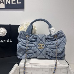 Replica Bora Pari all'originale replica a fiocco Chanel 25K Denim lavato AS5851 Nero Imitazioni Replica qualità specchio Bora Pari all'originale replica a fiocco Chanel 25K Denim lavato AS5851 Nero