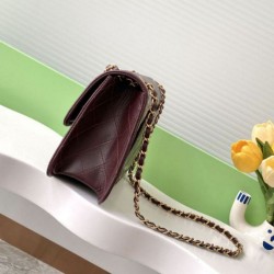 Replica Borsa Chanel Sweet Flap 24K Pelle di vacchetta oliata e cerata AS5145 Borgogna Imitazioni Replica qualità specchio Borsa Chanel Sweet Flap 24K Pelle di vacchetta oliata e cerata AS5145 Borgogna