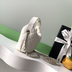 Replica Pochette Chanel 25S con catena Pelle di vitello granata AP4747 Bianco Imitazioni Replica qualità specchio Pochette Chanel 25S con catena Pelle di vitello granata AP4747 Bianco
