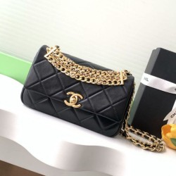 Replica qualità specchio Borsa  1:1 a tracolla Chanel Matelasse Coco AS4595 Nero