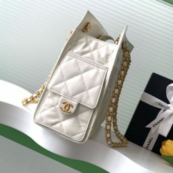Replica qualità specchio Borse  tote Chanel grande con tracolla a catena AS5303 Bianco