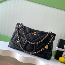 Replica qualità specchio Borsa Shopping Chanel AS5740 Pelle di Agnello Nera
