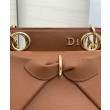 Dior CD 26SS Borse Imitazioni tote con fiocco color caffè