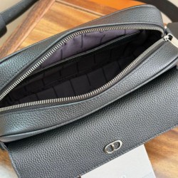 Replica qualità specchio Borse a tracolla Dior CD Icon uomo con cerniera nera
