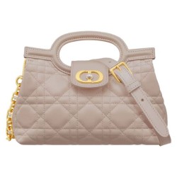 Replica qualità specchio Mini borsa a mano Dior Jolie Cannage S3123 Rosa