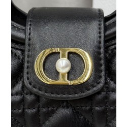 Mini borsa a mano Dior Jolie Cannage S3123 Nero