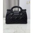 Mini borsa a mano Dior Jolie Cannage S3123 Nero