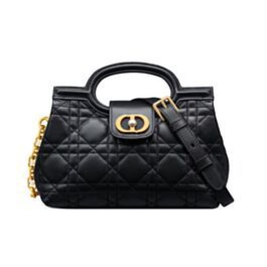 Mini borsa a mano Dior Jolie Cannage S3123 Nero