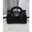 Mini borsa a mano Dior Jolie Cannage S3123 Nero