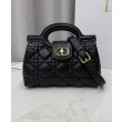 Mini borsa a mano Dior Jolie Cannage S3123 Nero
