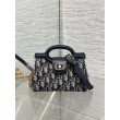 Mini borsa a mano Dior Jolie Dior Oblique jacquard S3123 Blu