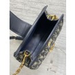 Mini borsa a mano Dior Jolie Dior Oblique jacquard S3123 Blu